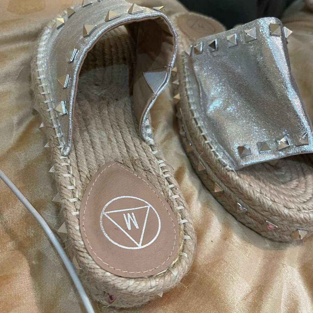 Misguided Silver Stud Slides - image 3